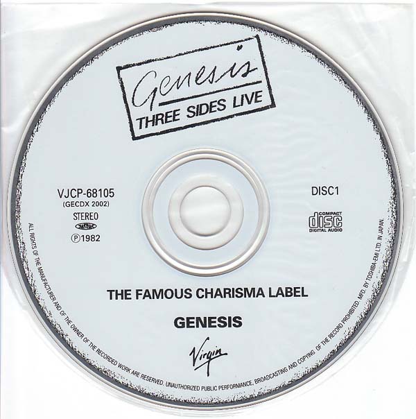 CD, Genesis - Three Sides Live